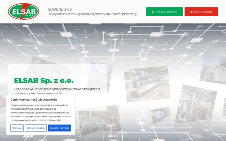 Snímek obrazovky elsab.pl