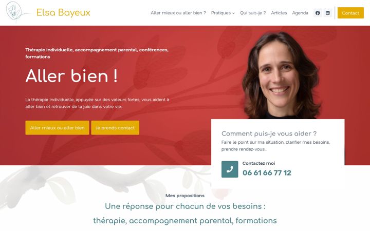 Screenshot of elsabayeux.fr