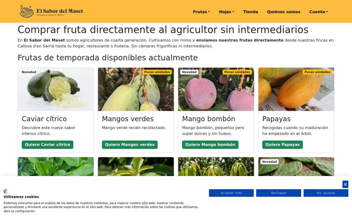 Screenshot of elsabordelmaset.com