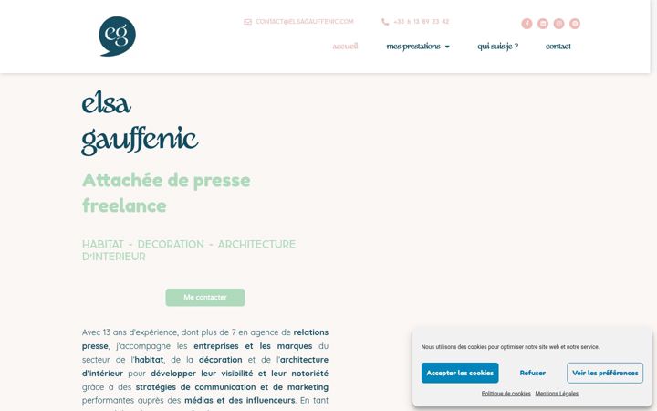 Screenshot of elsagauffenic.com