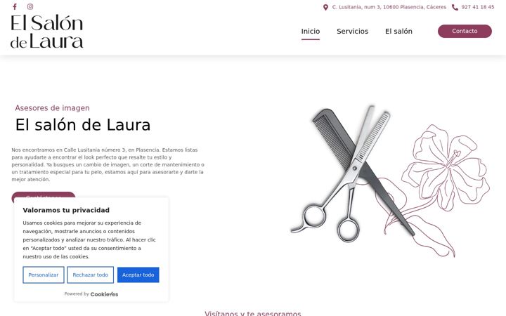 Screenshot of elsalondelauraplasencia.es