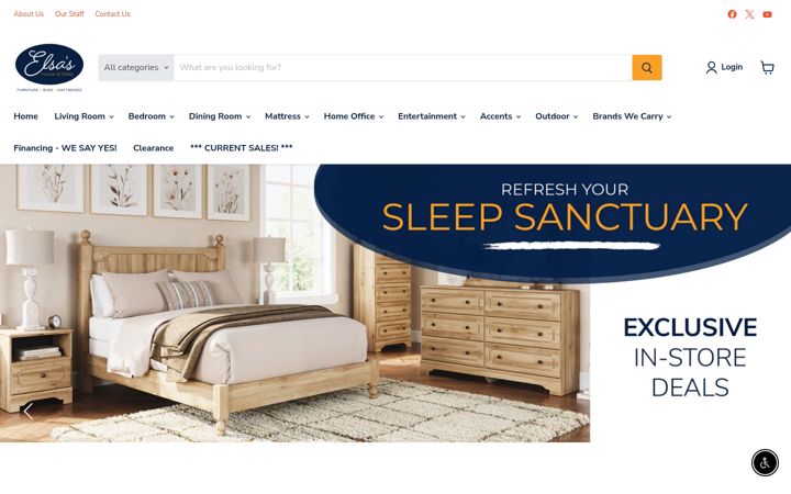 Snímek obrazovky elsasfurniture.com