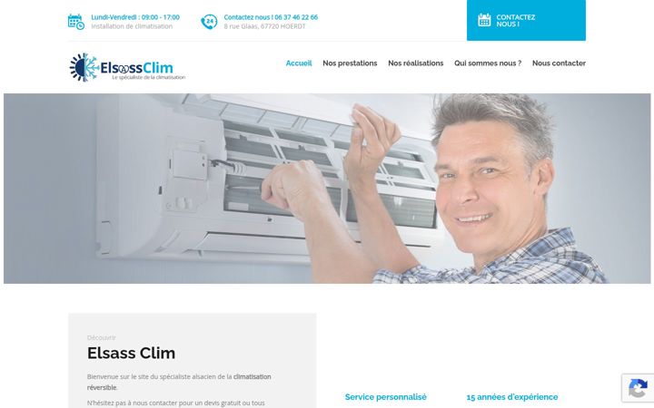 Screenshot di elsass-clim.fr