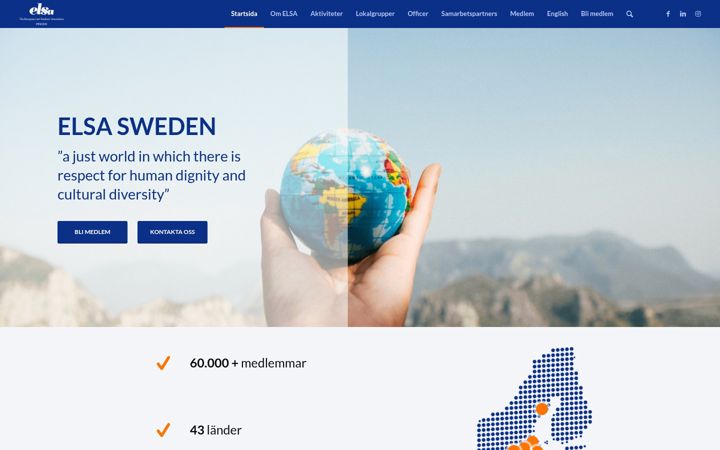 Screenshot of elsasweden.org