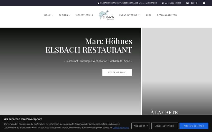 Screenshot του elsbach-restaurant.de