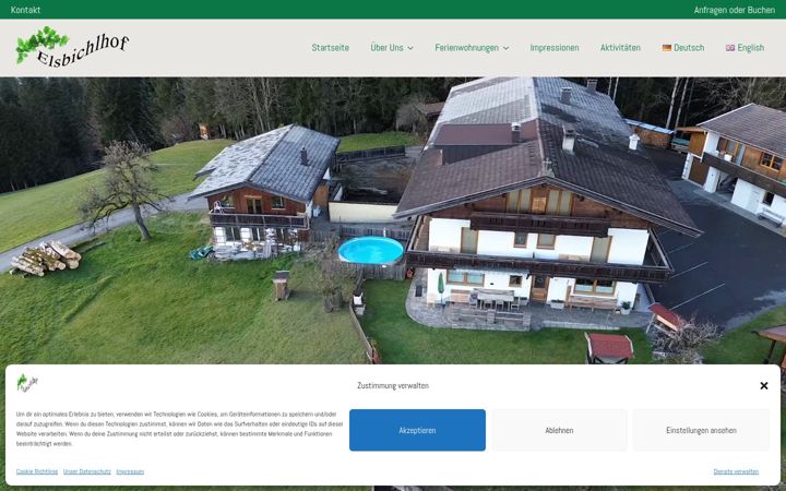 Zrzut ekranu elsbichlhof.at
