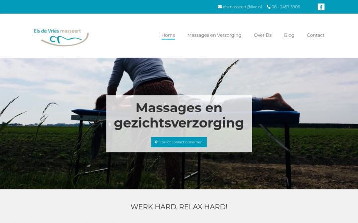 Snímek obrazovky elsdevries-masseert.nl