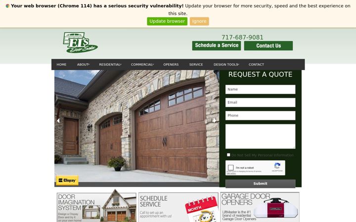 Screenshot of elsdoorsales.com