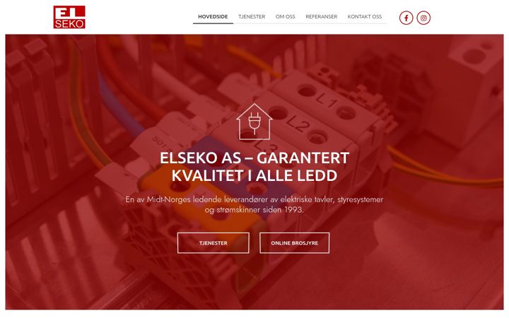 Kuvakaappaus sivustosta elseko.no