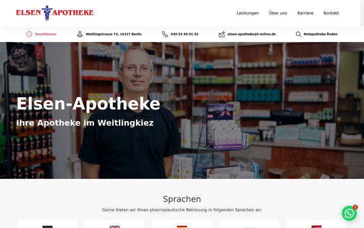 Screenshot of elsen-apotheke-berlin.de