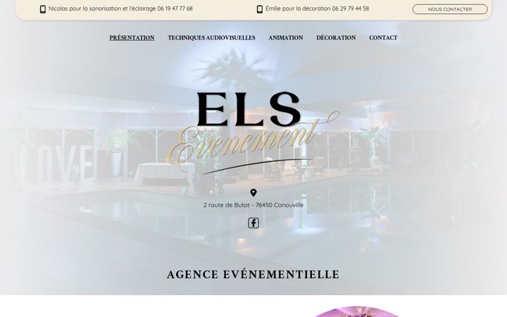 Screenshot of elsevenement.fr
