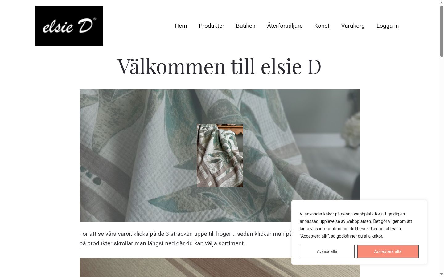 Skjermbilde av samtykkebanneret slik det vises før noen interaksjon