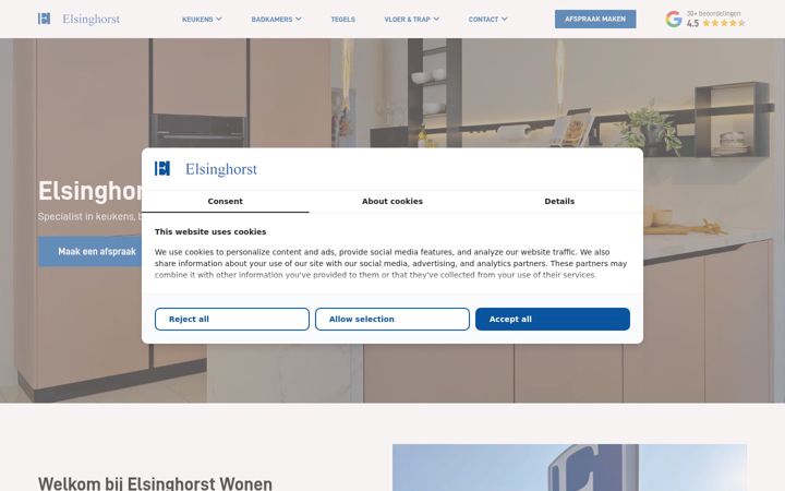 Snímek obrazovky elsinghorstwonen.nl