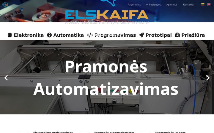 Snímek obrazovky elskaifa.lt