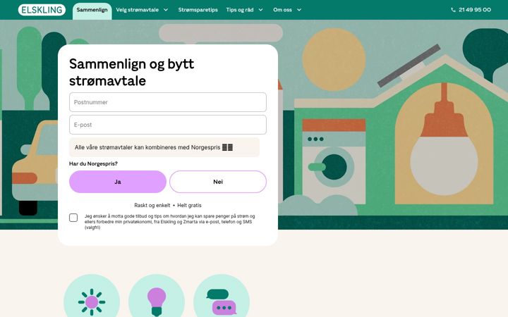 Screenshot van elskling.no