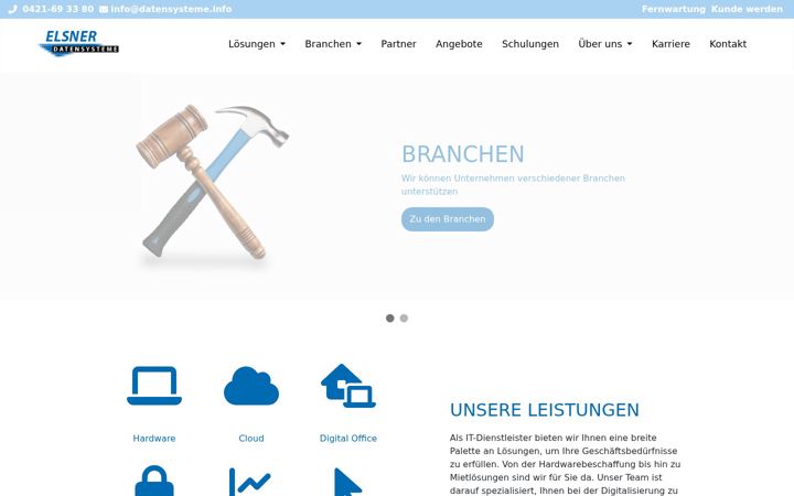 Screenshot of elsner-datensysteme.de