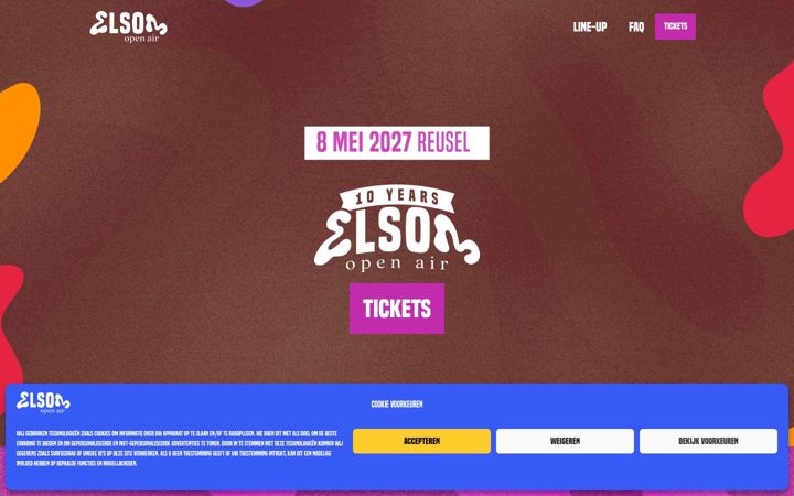 Snímek obrazovky elsomopenair.nl
