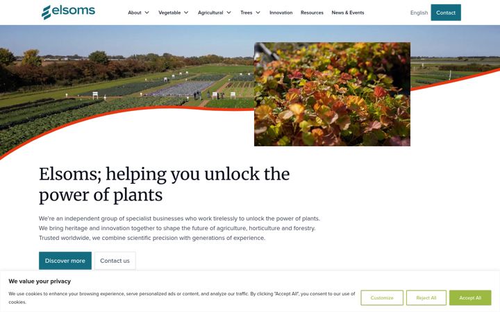 Screenshot of elsoms.com