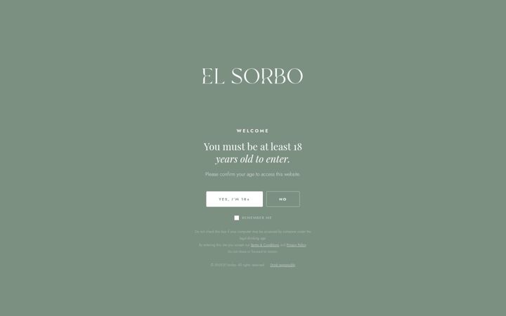 Screenshot of elsorbococktails.com