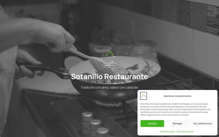 Screenshot of elsotanillorestaurante.com