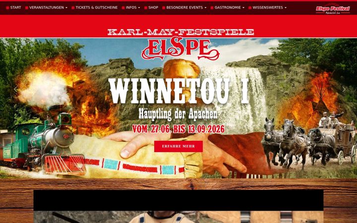 Screenshot of elspefestival.de