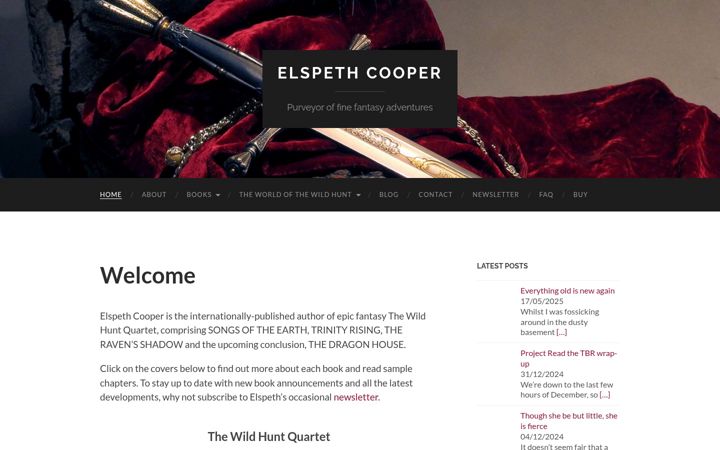 Screenshot of elspethcooper.com