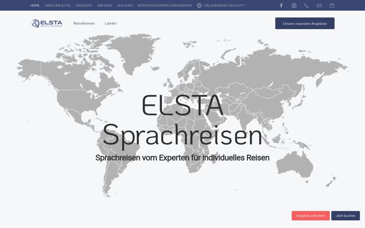 Screenshot of elsta-sprachreisen.de