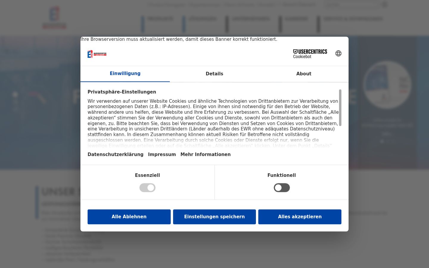 Sutikimo reklamjuostės, rodytos prieš bet kokią sąveiką, ekrano kopija