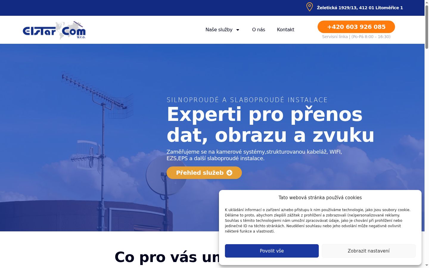 Captura de ecrã do banner de consentimento apresentado antes de qualquer interação