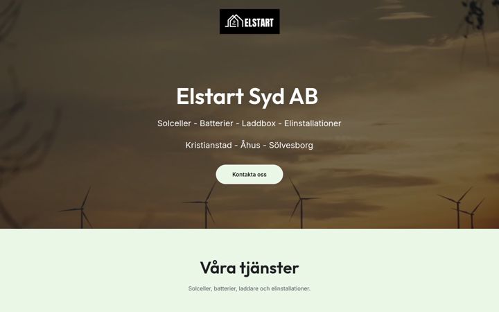 Skjámynd af elstart.se