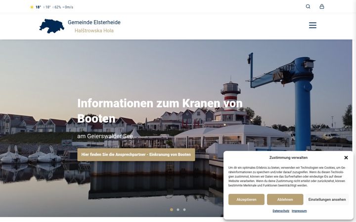 Screenshot of elsterheide.de