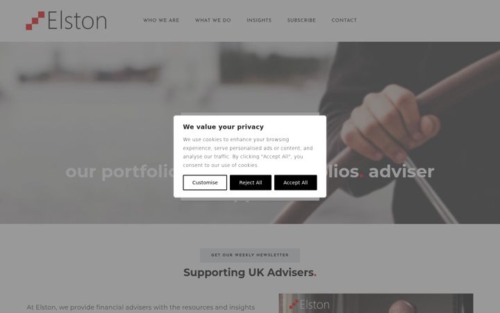 Screenshot von elstonsolutions.co.uk