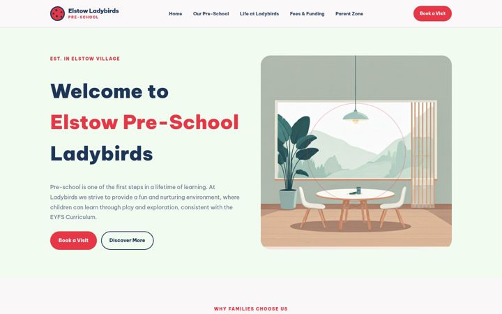 Screenshot von elstowladybirds.co.uk
