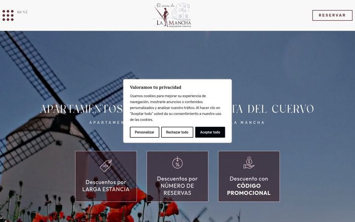 Screenshot of elsuenodelamancha.com