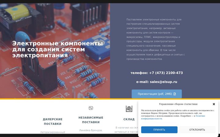 Snimka zaslona za elsup.ru