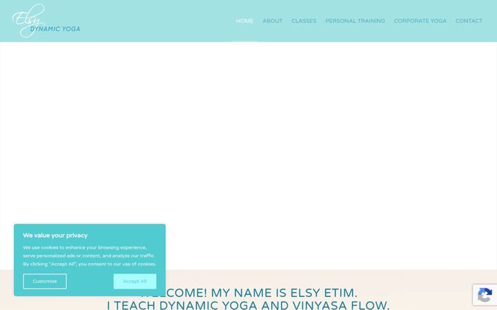 Screenshot of elsydynamicyoga.com