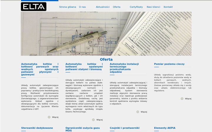 Snímek obrazovky elta.com.pl