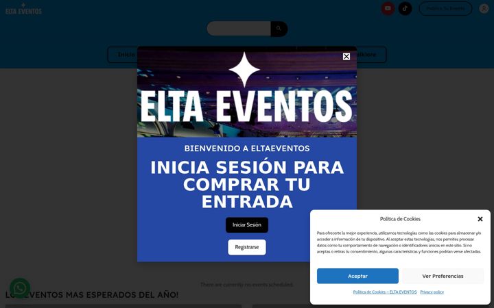 Screenshot of eltaeventos.com