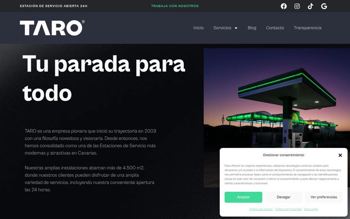 Screenshot of eltaro.com