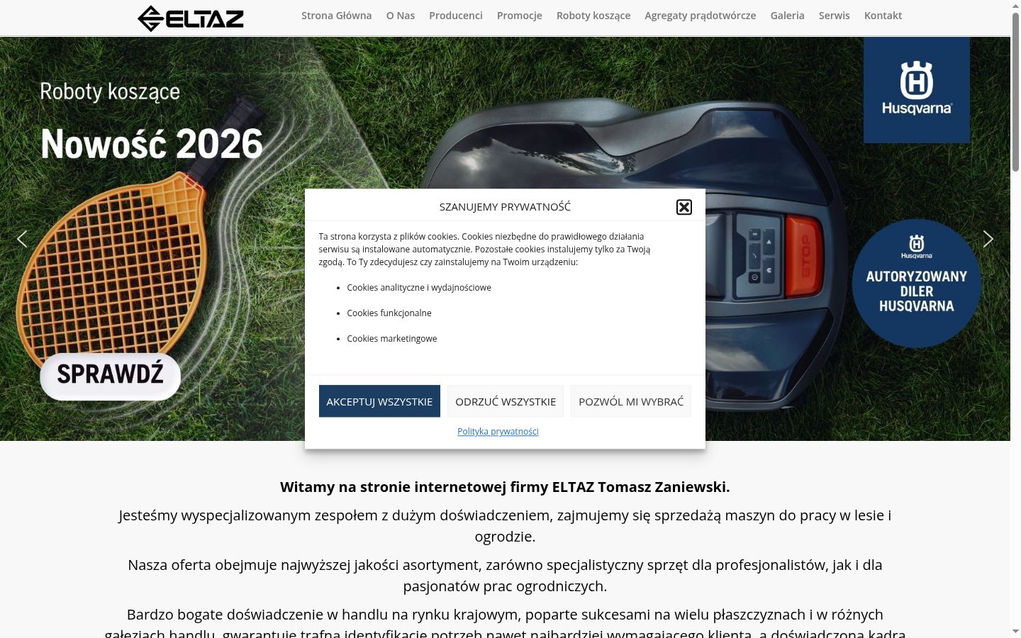 Snímek obrazovky baneru souhlasu zobrazeného před jakoukoli interakcí