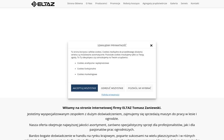 Snímek obrazovky eltaz.pl