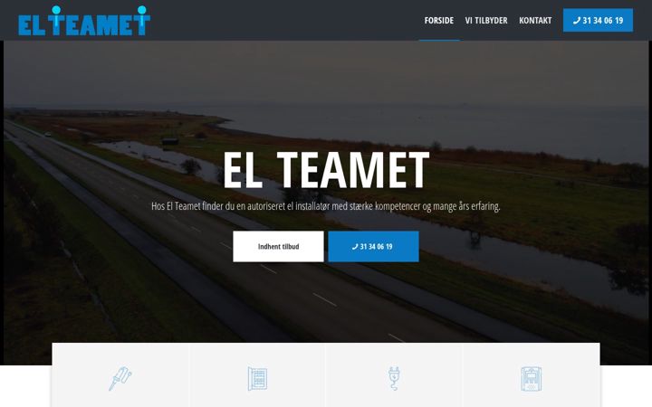 Screenshot ta' elteamet.dk