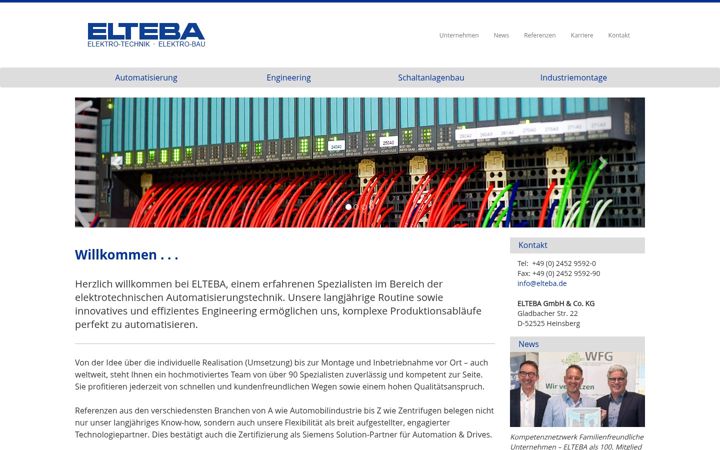 Screenshot of elteba.de