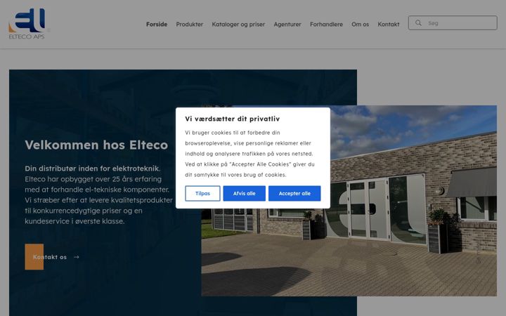 Screenshot ta' elteco.dk