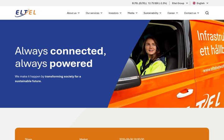 Screenshot of eltelgroup.com