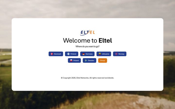 Screenshot stránky eltelnetworks.com