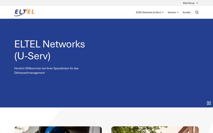Skärmbild av eltelnetworks.de
