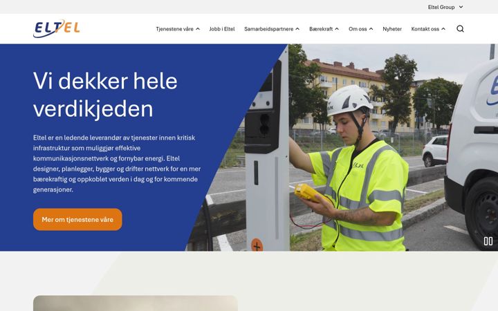 Screenshot of eltelnetworks.no