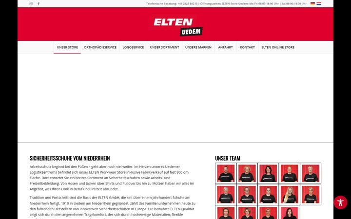 Screenshot of elten-store-uedem.de