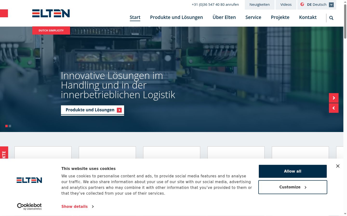 Screenshot of the consent banner shown before any interaction